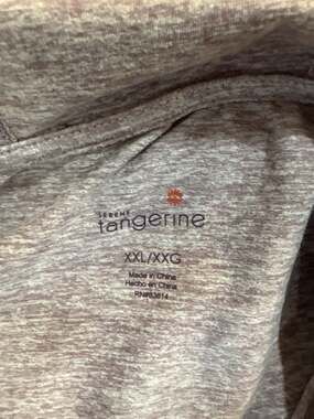 Serene Tangerine Lavender Heather Grey Pullover Hoodie XXL